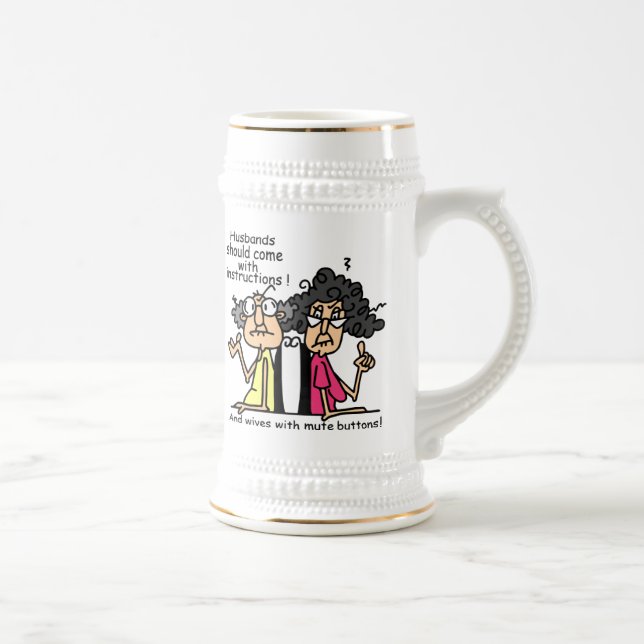 Husbands and Wives Attitude Humour Beer Stein (Right)