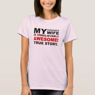 Husband's Awesome Wife Funny Tshirt