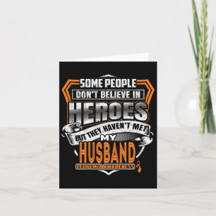 Husband's Fight Is My Fight Leukaemia Awareness  Card