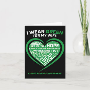 Husbynd Men's Gifts Wife Kidney Transplant Disease Card