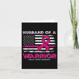 Husbynd Of A Warrior Breast Cancer Awareness Suppo Card
