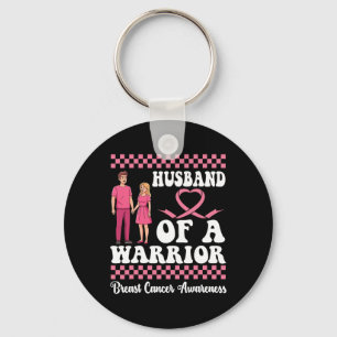 Husbynd Of A Warrior Breast Cancer Awareness Wife  Key Ring