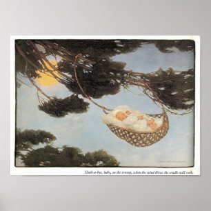 Hush-a-Bye, Baby Nursery Rhyme Print