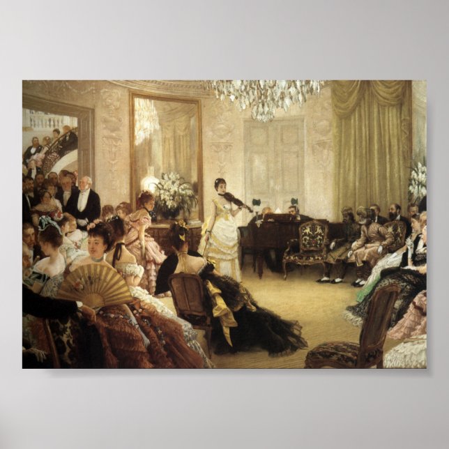 Hush a Young Woman Playing Violin Poster (Front)