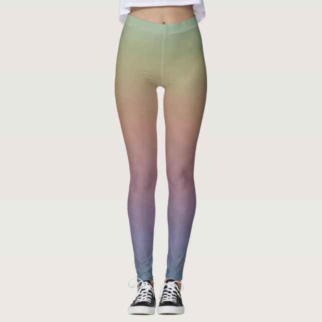 Hushed Pastel Field Leggings (Front)
