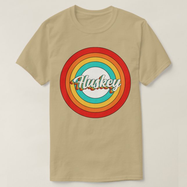 Huskey Name Shirt Vintage Huskey Circle (Design Front)
