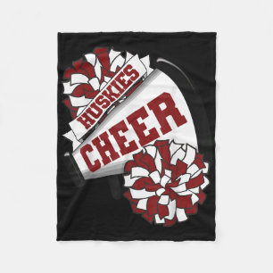 Huskies Cheer Back To School Cheerleading Spirit M Fleece Blanket