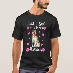 Huskies For Women Girls Pup Siberian Husky Dog 2 T-Shirt