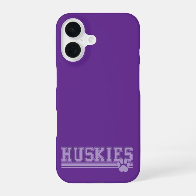 Huskies iPhone 16 Case (Back)