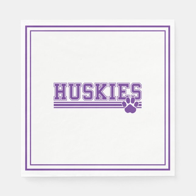 Huskies Paper  Napkin (Front)