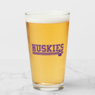 Huskies Paw Beer Glass
