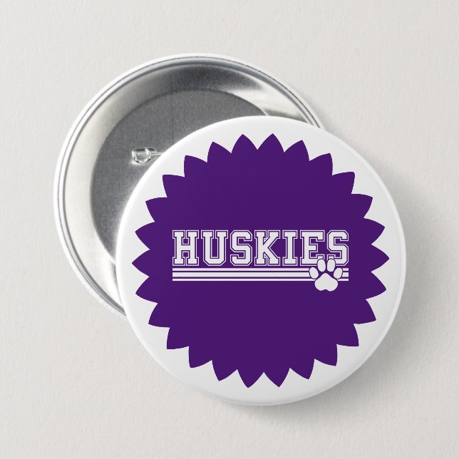 Huskies Pin Button (Front & Back)