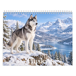 Huskies & Puppies Scenic Calendar