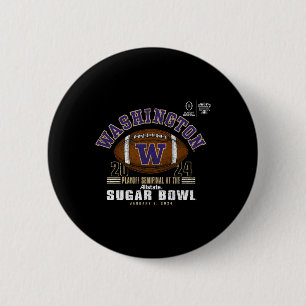 Huskies Sugar Bowl 2024 Cfp Football Vintage Logo 6 Cm Round Badge