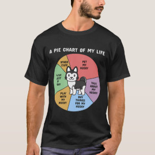 Husky A Pie Chart Of My Life T-Shirt