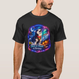 Husky Adventure – “Born to Howl at Horizons.” T-Shirt