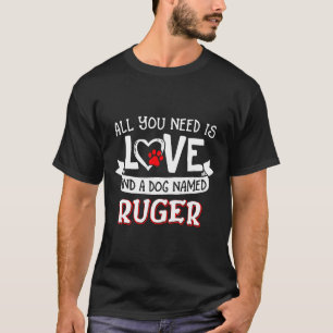 Husky And A Dog Named Ruger Small Large T-Shirt