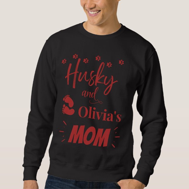 Husky And Olivia Mum  Scoop Sweatshirt (Front)