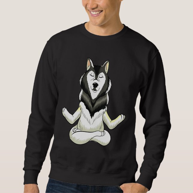 Husky Animal Meditation Sweatshirt (Front)