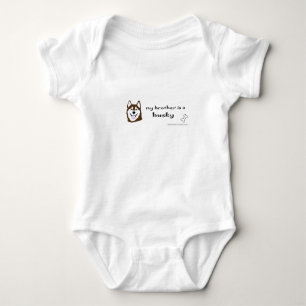 husky baby bodysuit