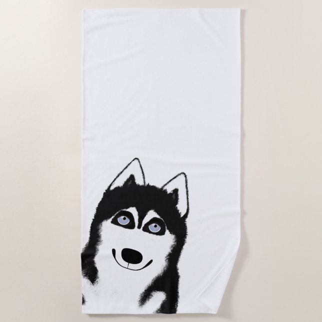 Husky Beach Towel (Front)