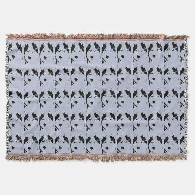 Husky Blanket Siberian Husky Dog Throw Blankets (Front)