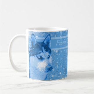 Husky blue Merry Christmas Daddy Coffee Mug