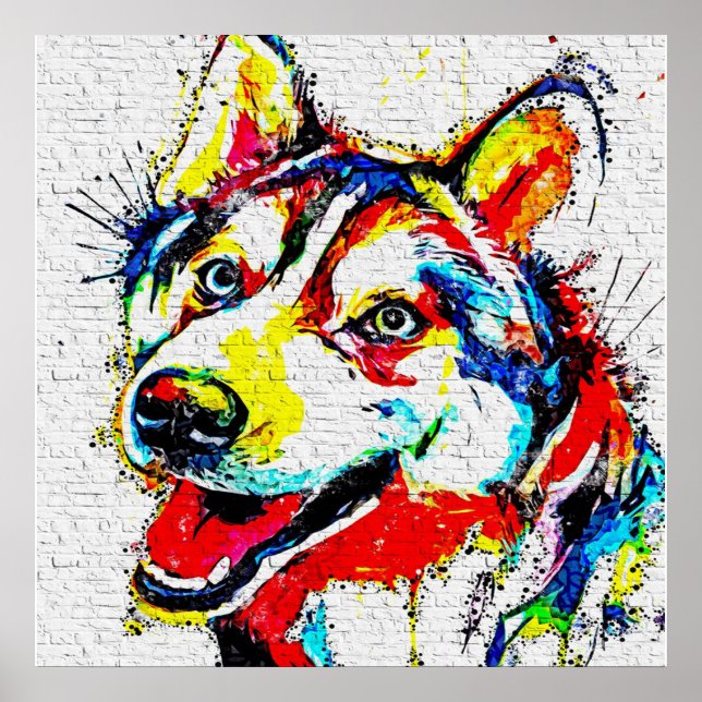 Husky Canvas Poster (Front)