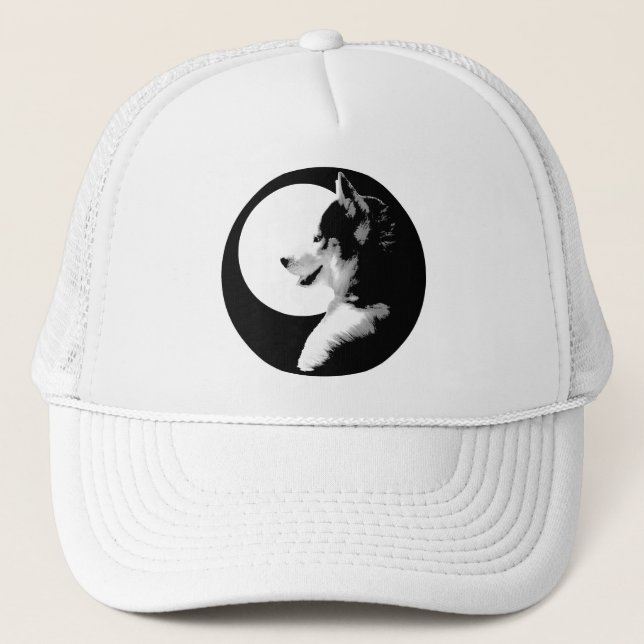 Husky Caps Sled Dog Caps Husky / Wolf Hats Gifts (Front)