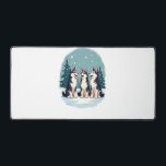 Husky Christmas Choir Desk Mat<br><div class="desc">Husky Christmas Choir</div>