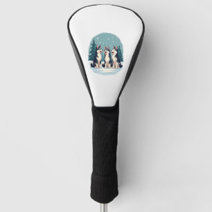 Husky Christmas Choir dog Golf Head Cover