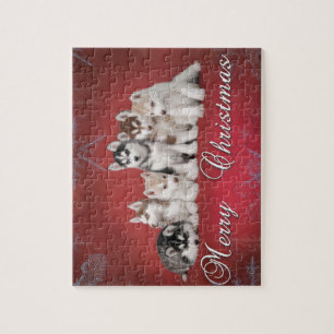 Husky christmas jigsaw puzzle