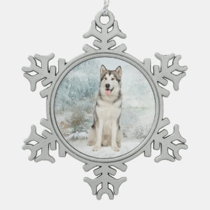 Husky Christmas Ornament