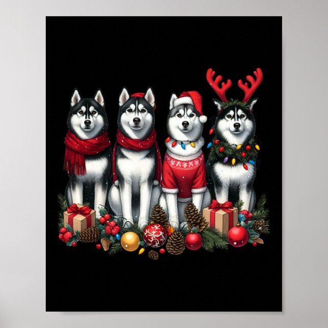 Husky Christmas  Poster (Front)