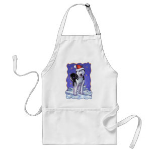 Husky Christmas Standard Apron