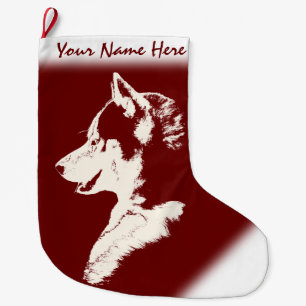 Husky Christmas Stocking Personalised Dog Stocking