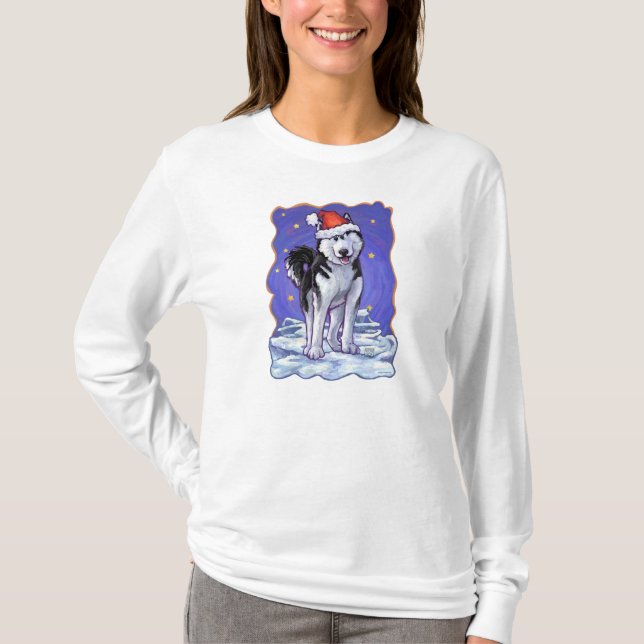 Husky Christmas T-Shirt (Front)