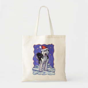 Husky Christmas Tote Bag