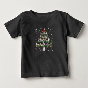Husky Christmas Tree Covered By Flashlight Baby T-Shirt