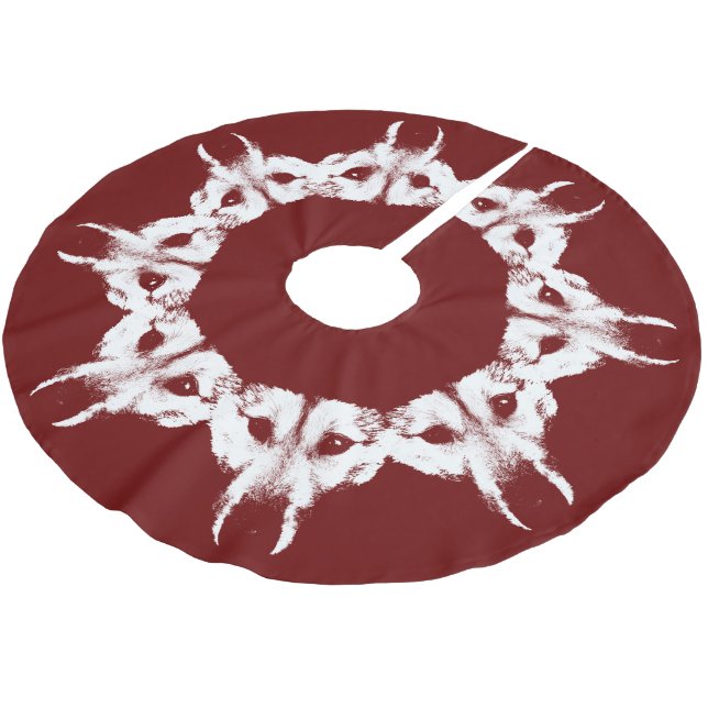 Husky Christmas Tree Skirt Wolf Pup Tree Skirts (Angled)