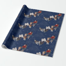 Husky Christmas Wrapping Paper Santa's Sleigh