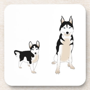 Husky coasters with cork back set.