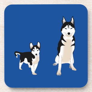 Husky coasters with cork back set.