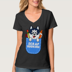 Husky Crafting Scrapbook T-Shirt