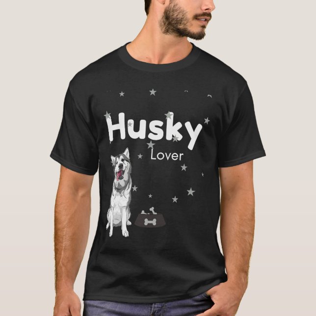 Husky  Cute Dog T-Shirt (Front)