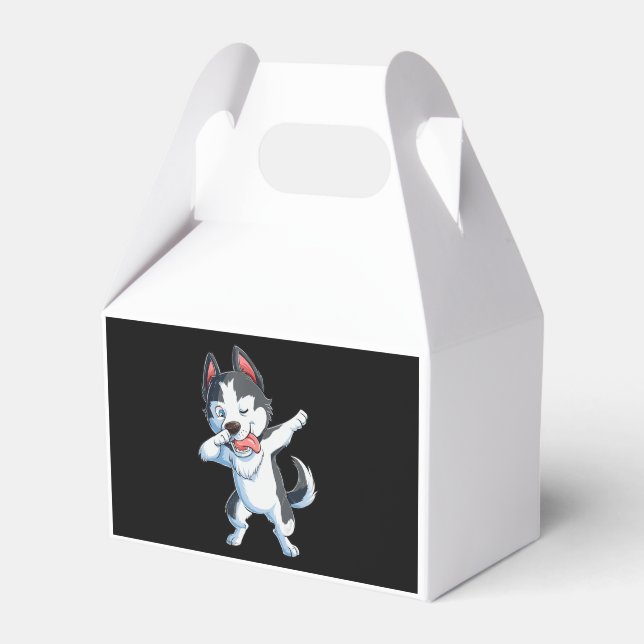 Husky | Dabbing Siberian Husky Lover Boys Kids Dab Favour Box (Front Side)