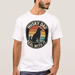 Husky Dad Deal With It Shirt - Funny Husky Owner