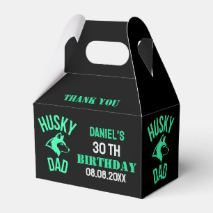 Husky Dad, Dog Dad Birthday Favour Box