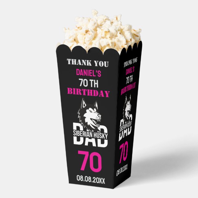 Husky Dad, Dog Dad Birthday     Favour Box (Popped)