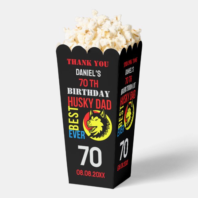 Husky Dad, Dog Dad Birthday     Favour Box (Popped)